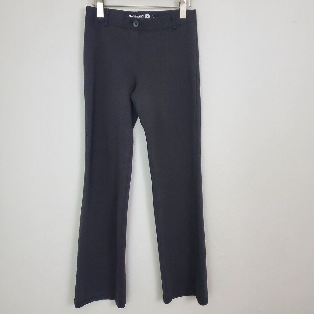 Betabrand Dress Pants Medium Dark Gray Classic Yoga Bootcut Business Office Work